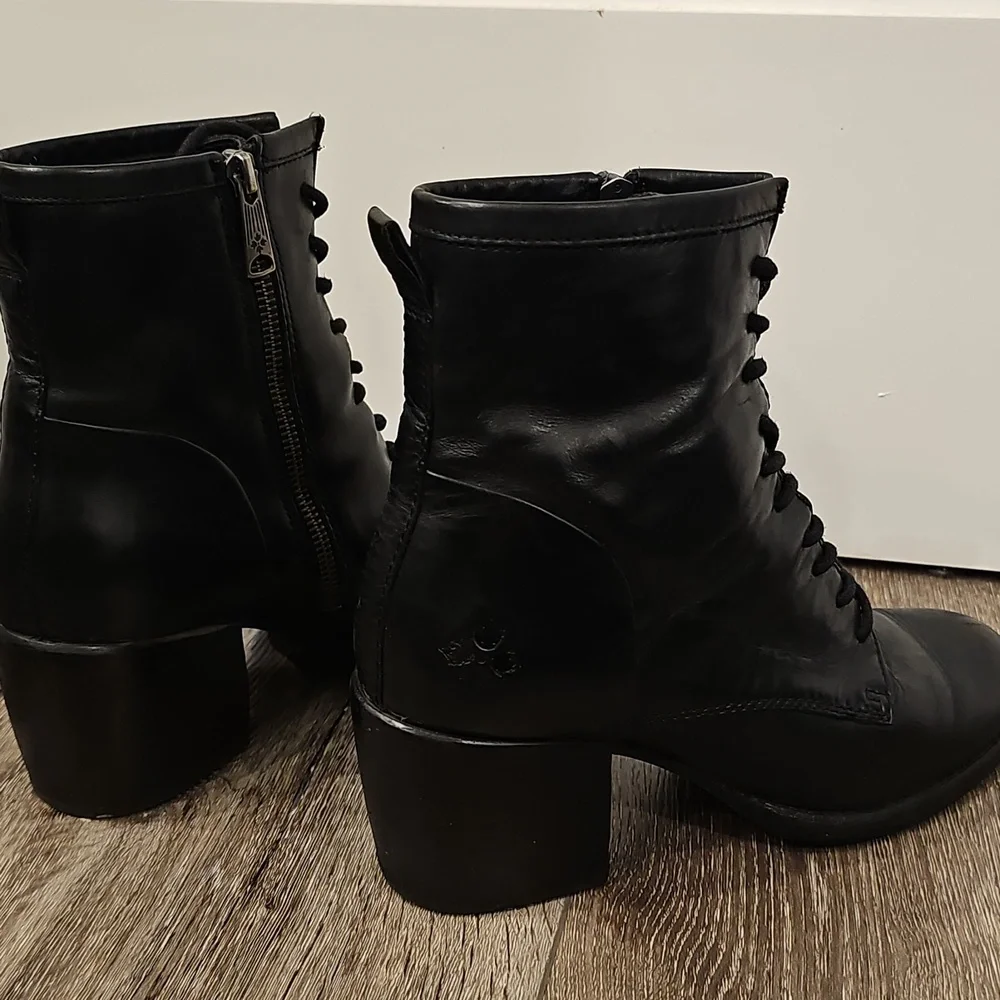 PATRICIA NASH Sicily Leather Block Heel Combat Boot